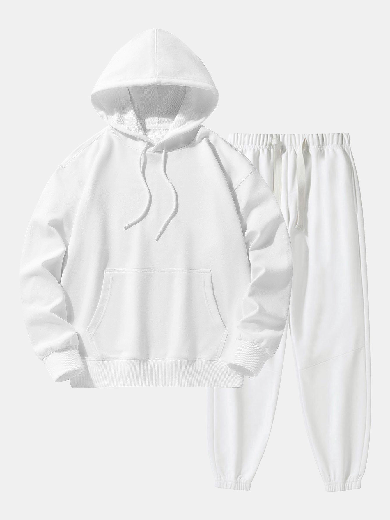 Men's Heavyweight Drop Shoulder Tracksuit Relaxed Cotton Blend Hoodie