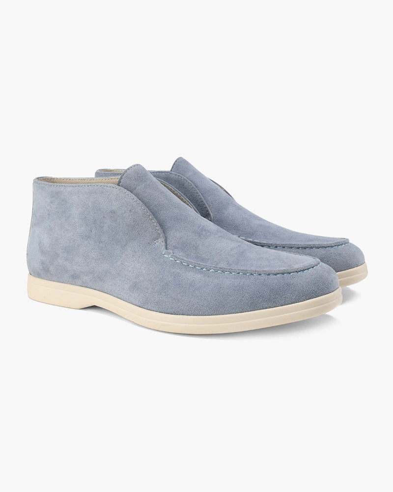 Men's High Top Suede Slip On Loafers Refined Casual