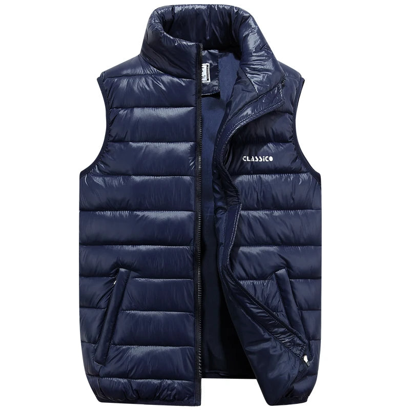 Men's Padded Bodywarmer Sleeveless Jacket Zip Front Lightweight Insulated