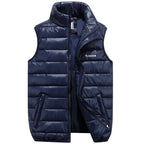 Men's Padded Bodywarmer Sleeveless Jacket Zip Front Lightweight Insulated