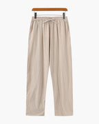 Men's Relaxed Linen Drawstring Trousers Everyday Comfort Pants