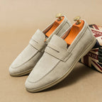 Men's Suede Look Penny Loafers Comfortable Slip On Shoes