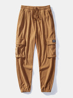 Men's Corduroy Shirt and Cargo Jogger Set Relaxed Autumn