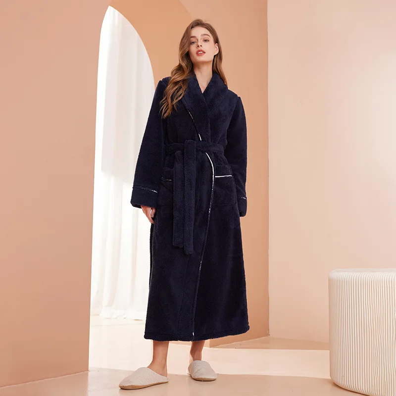 Women's Flannel Bathrobe – Soft Belted Robe