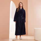 Women's Flannel Bathrobe – Soft Belted Robe