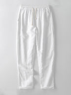 Men's Open Knit Shirt and Linen Blend Trousers Set