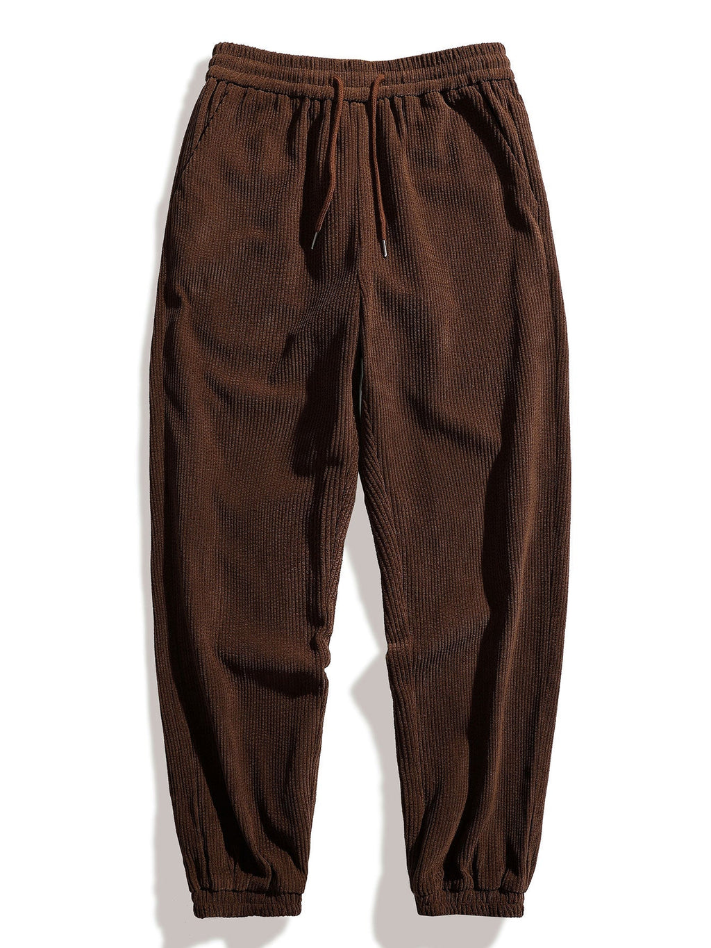 Men's Corduroy Button Shirt with Jogger Trousers Relaxed Autumn