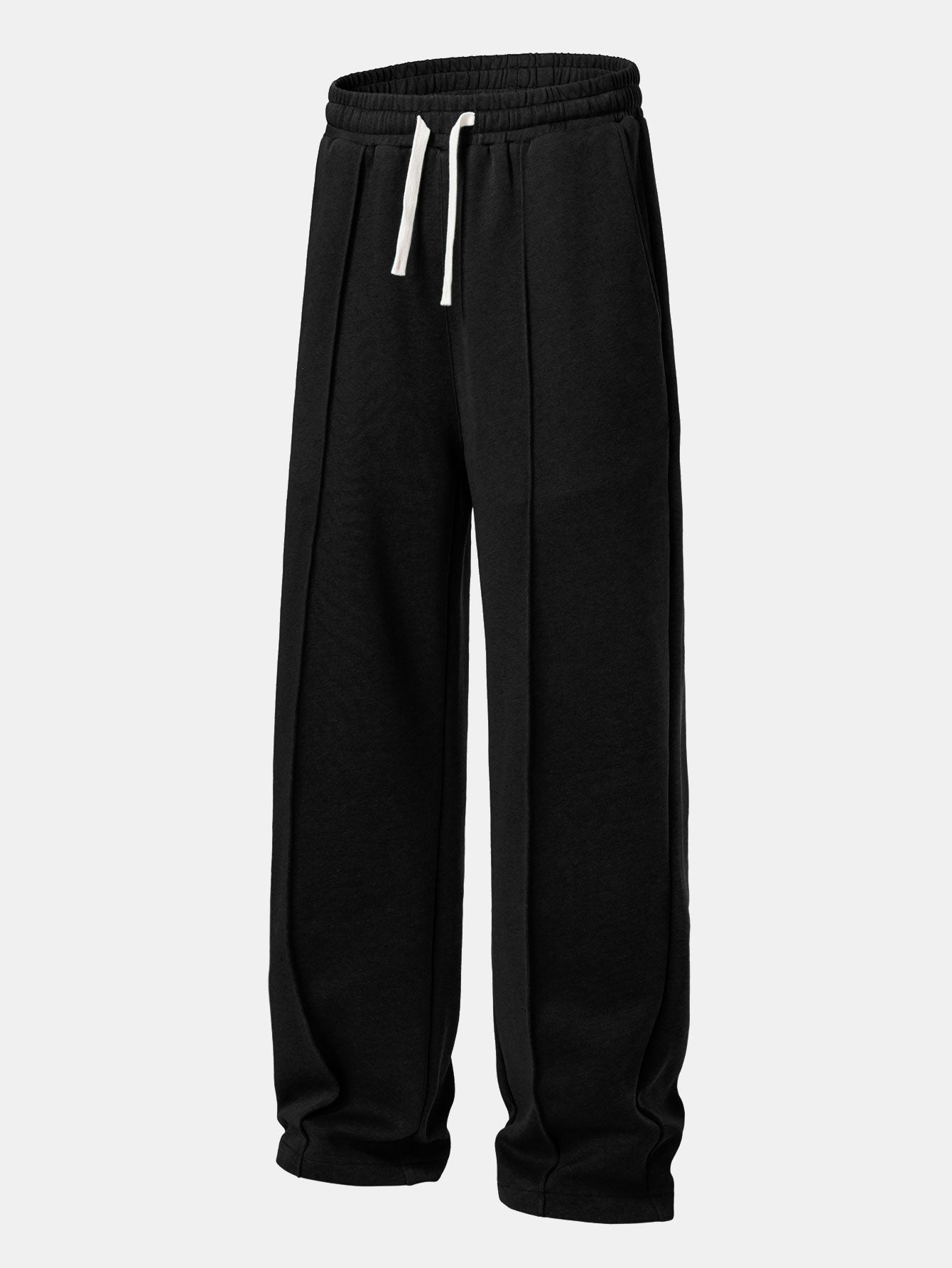 Men's Relaxed Hoodie Tracksuit Straight Leg Pintuck Sweatpants