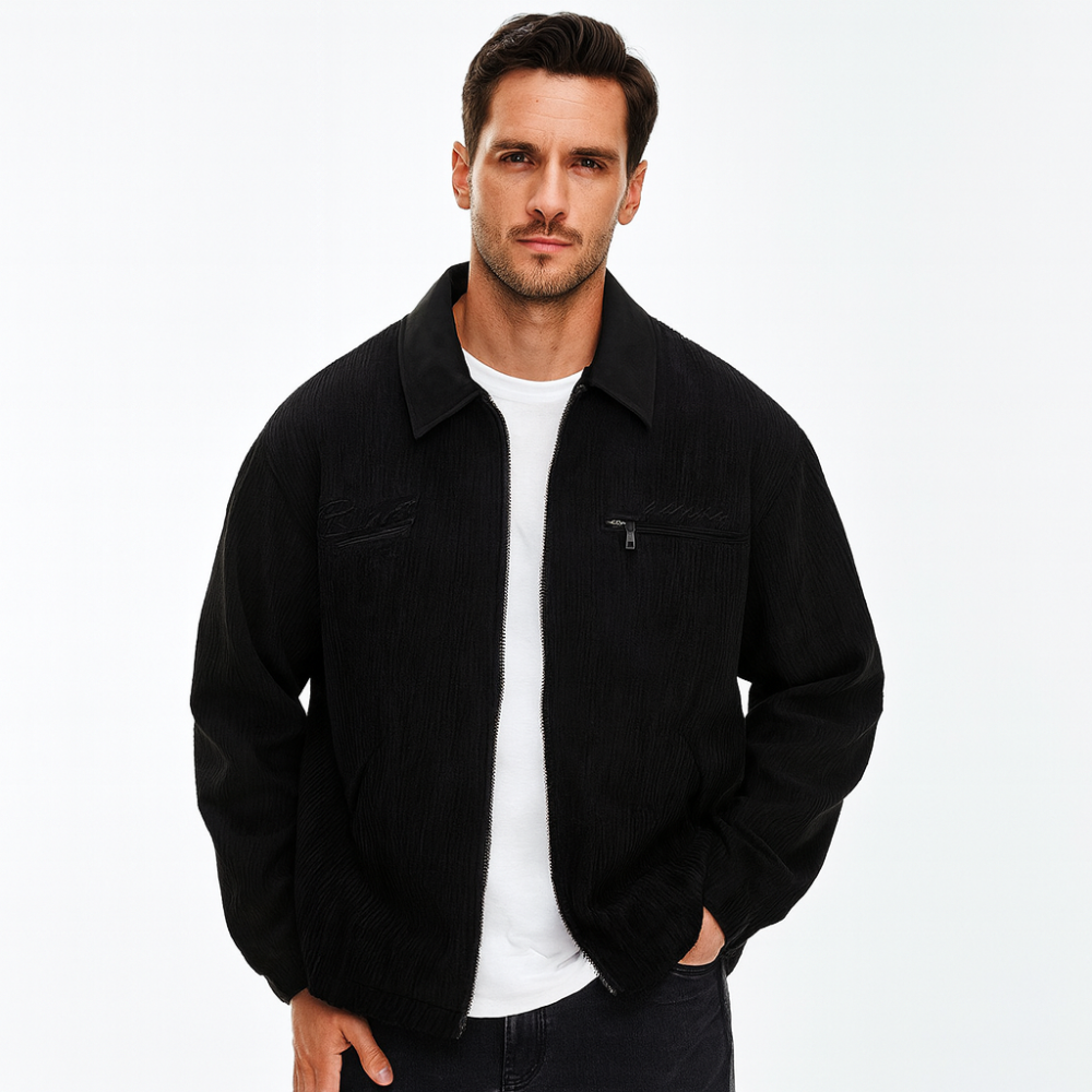Men's Lightweight Zip Jacket Smart Casual Layer for Transitional