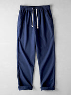 Men's Cotton Shirt and Linen Blend Trouser Set