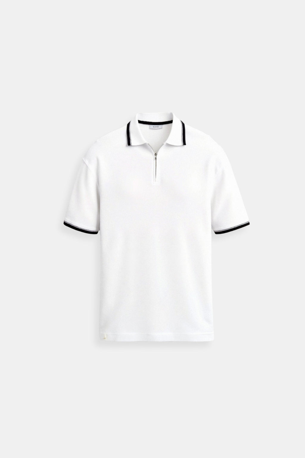 Men's Zip Neck Polo Smart Casual Knitted Summer Shirt