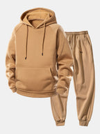 Men's Raglan Hoodie Tracksuit Regular Fit Polyester Set