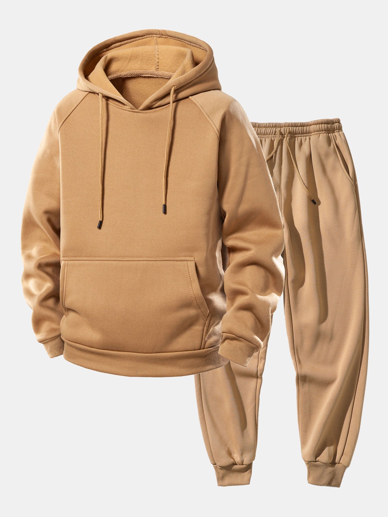 Men's Raglan Hoodie Tracksuit Regular Fit Polyester Set