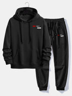Men's Relaxed Fit Tracksuit Cotton Blend Hoodie and Joggers
