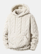 Men's Teddy Fleece Two Piece Set Relaxed Hoodie