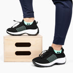 Women's Knit Toggle Walking Shoes with Cushioned Sole