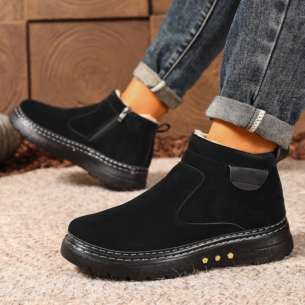 Women's Warm Plush Lined Everyday Booties with Thick Sole