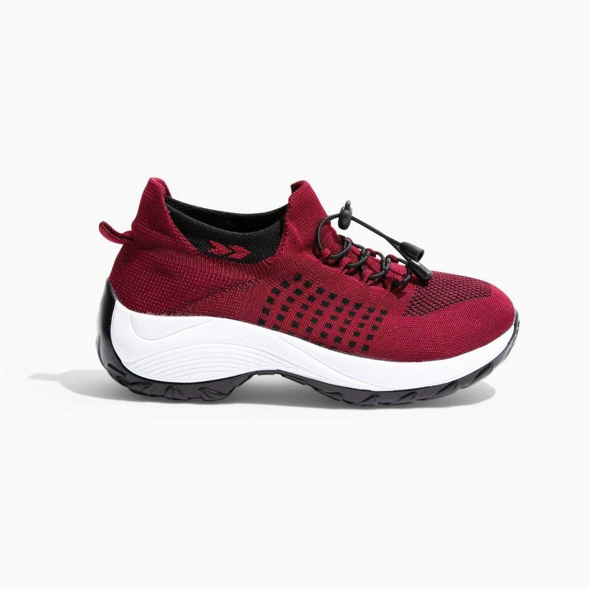 Women's Knit Toggle Walking Shoes with Cushioned Sole