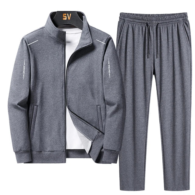 Men's Tracksuit Set with Zip Jacket Regular Fit