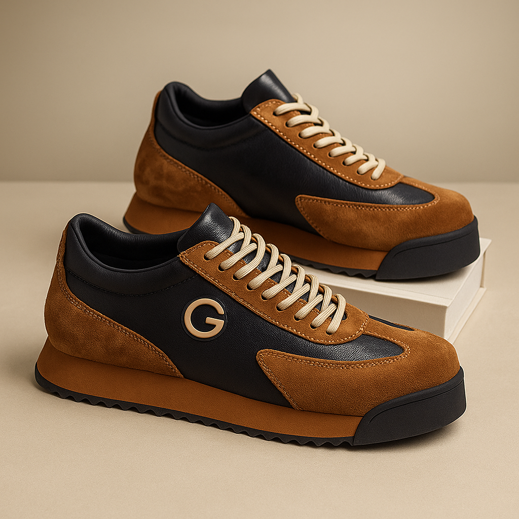 Men's Retro Colour Block Suede Casual Lifestyle Sneakers