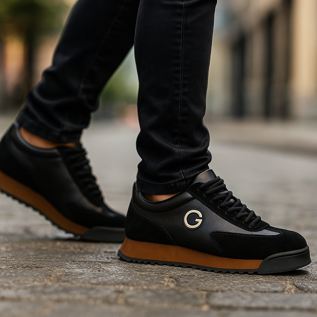 Men's Retro Colour Block Suede Casual Lifestyle Sneakers