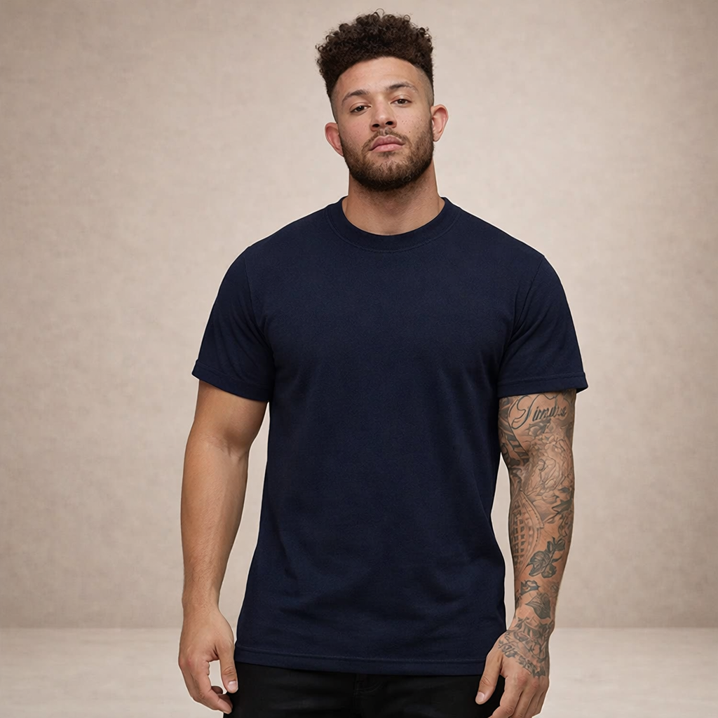 Men's Slim Fit Crew Neck Essential Cotton T Shirt