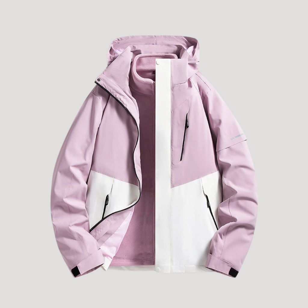Women's Waterproof Hooded Windbreaker Jacket – Lightweight Outdoor