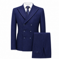 Men's Double Breasted Tweed Three Piece Suit Tailored Weddings