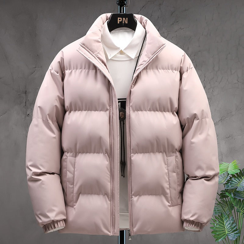 Men's Relaxed Insulated Stand-Collar Puffer Jacket - Light Pink