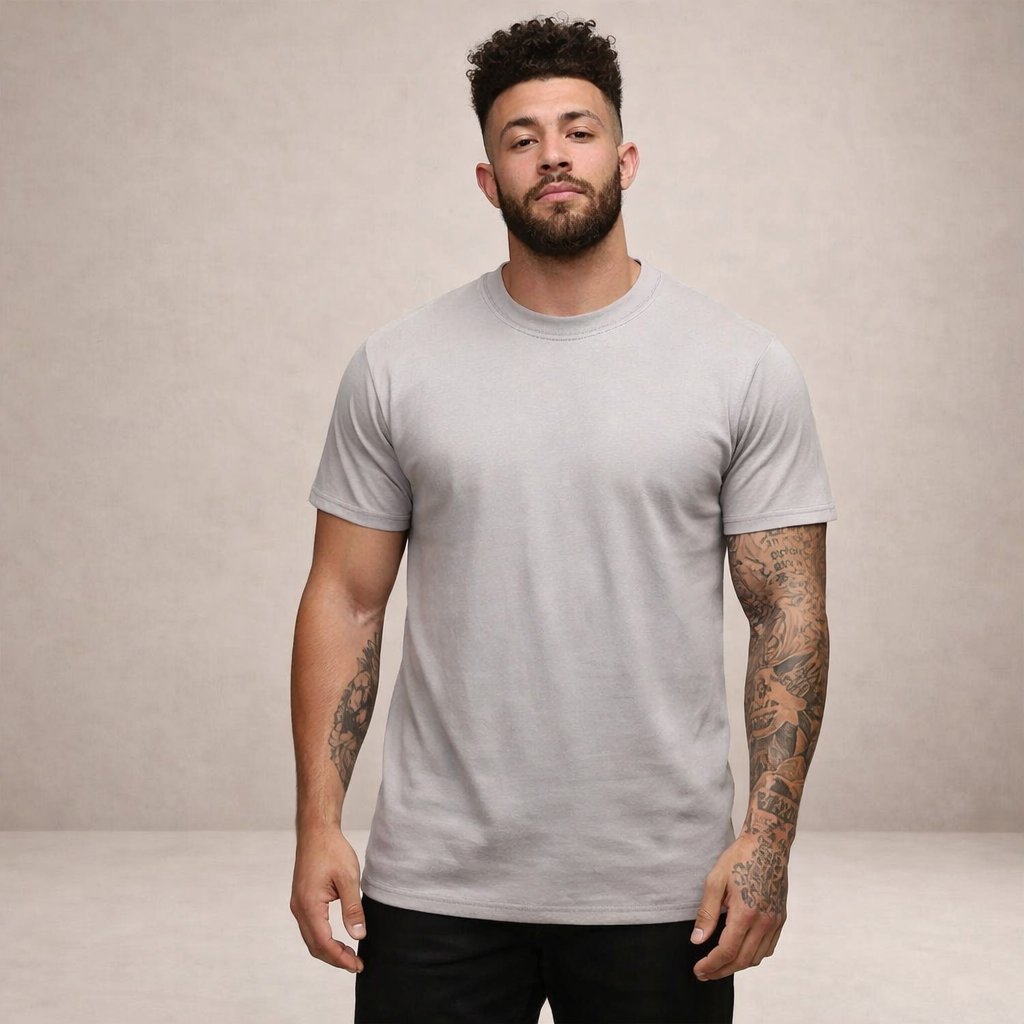 Men's Slim Fit Crew Neck Essential Cotton T Shirt