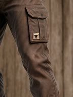 Men's Slim Fit Cargo Trousers Utility Pocket Streetwear Style