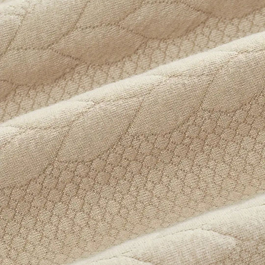 Men's Cable Knit Half Zip Sweater with Textured Yoke