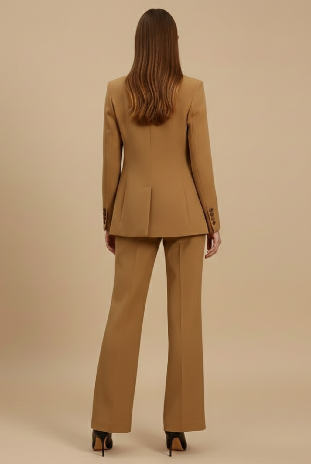 Women's Flared Leg Three-Piece Pantsuit for Formal Events