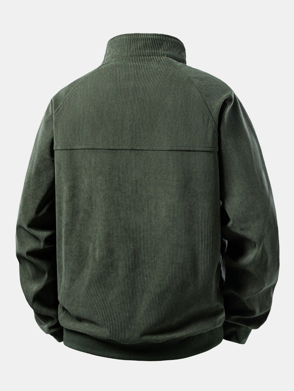 Men's Fine Corduroy Zip Collar Sweatshirt