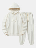 Men's Heavyweight Drop Shoulder Tracksuit Relaxed Cotton Blend Hoodie