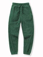 Men's Plush Teddy Fleece Tracksuit Relaxed Hoodie and Joggers