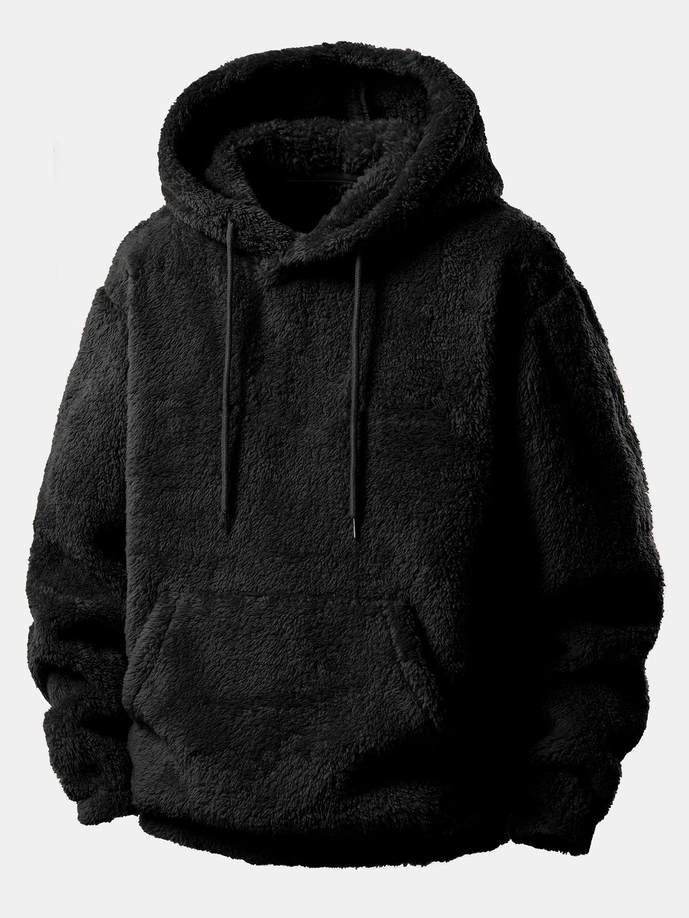 Men's Teddy Fleece Hoodie and Shorts Set Relaxed Two