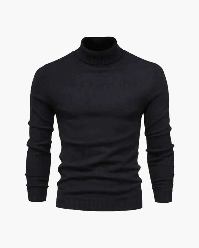 Men's Fine Knit Turtleneck Jumper Classic Fit