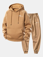 Men's Pullover Hoodie Tracksuit Relaxed Polyester Jogger Co Ord