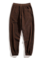 Men's Corduroy Button Shirt with Jogger Trousers Relaxed Autumn