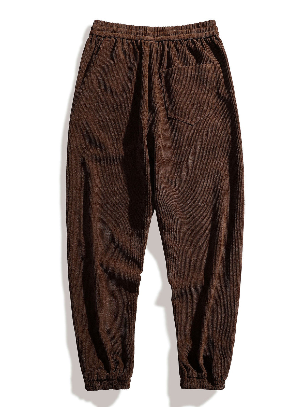 Men's Corduroy Button Shirt with Jogger Trousers Relaxed Autumn