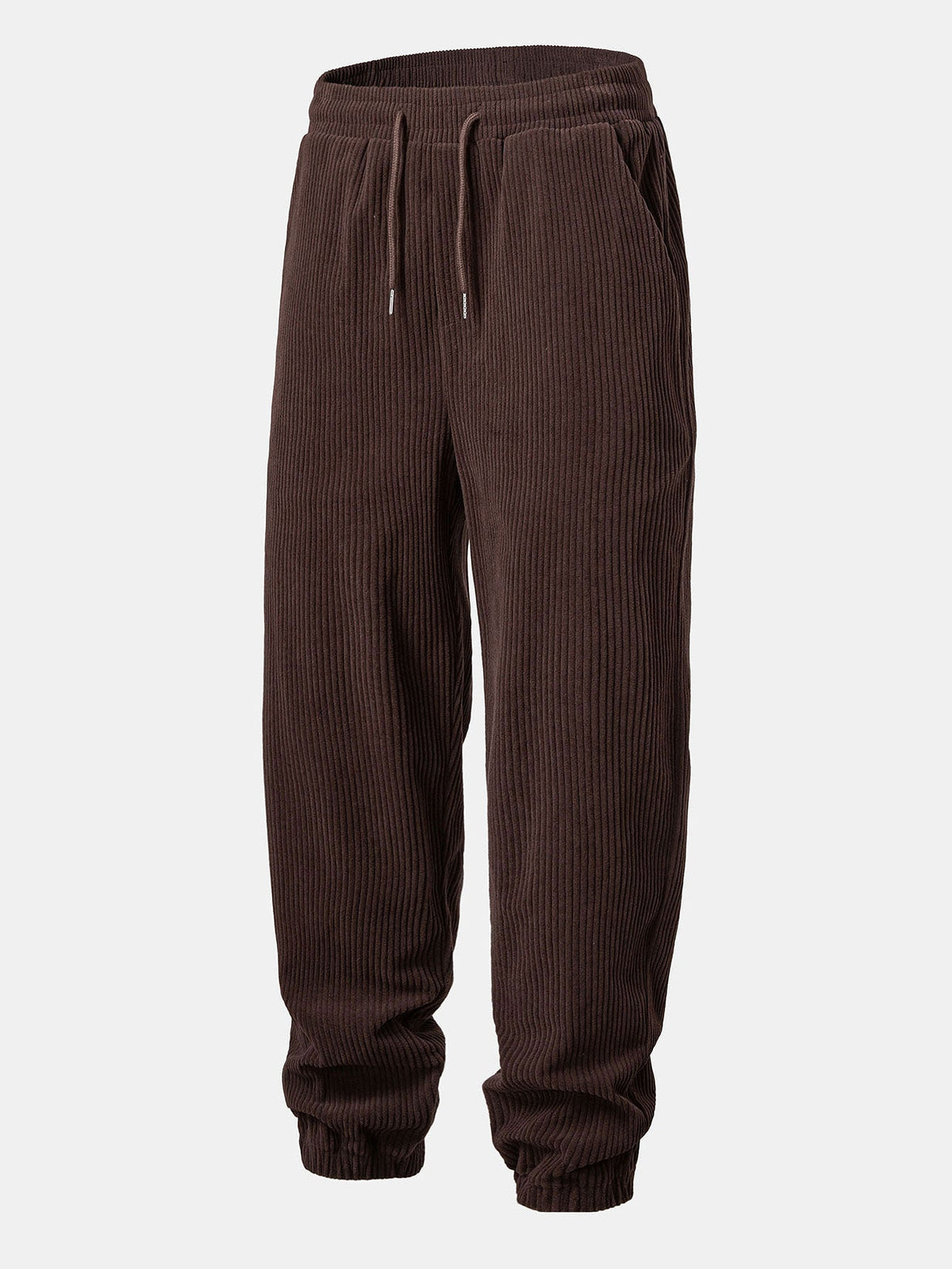 Men's Ribbed Corduroy Tracksuit Relaxed Hoodie and Tapered Joggers