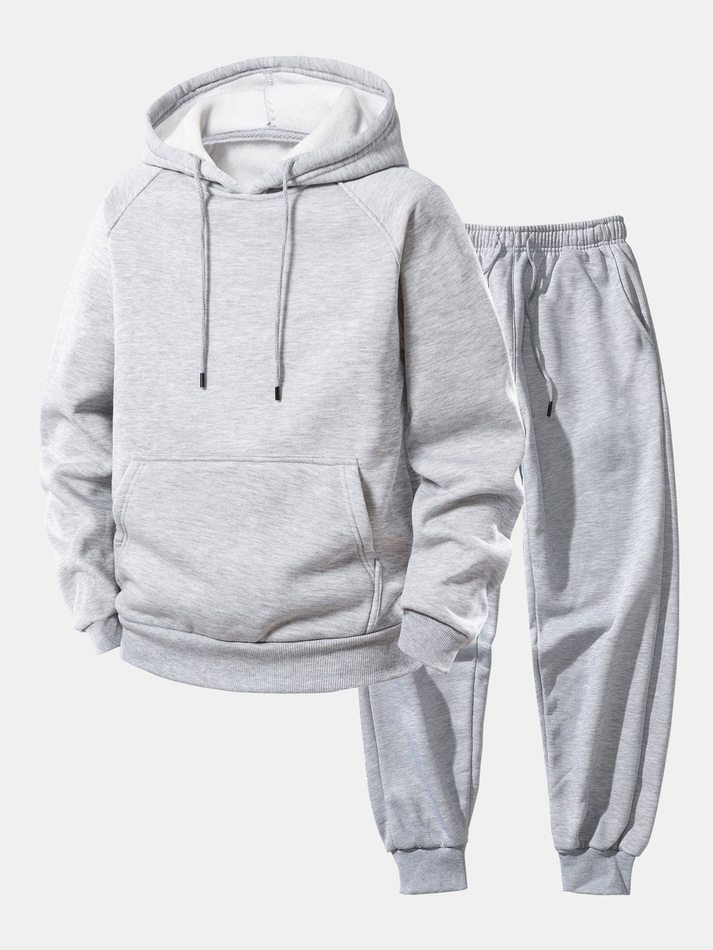 Men's Raglan Hoodie Tracksuit Regular Fit Polyester Set