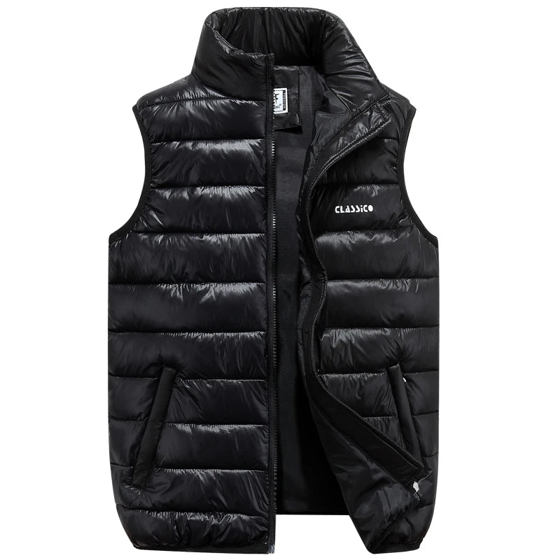 Men's Padded Bodywarmer Sleeveless Jacket Zip Front Lightweight Insulated