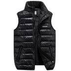 Men's Padded Bodywarmer Sleeveless Jacket Zip Front Lightweight Insulated