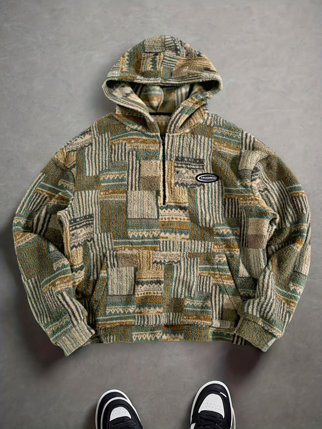 Women's Cozy Pattern Knit Quarter-Zip Pullover