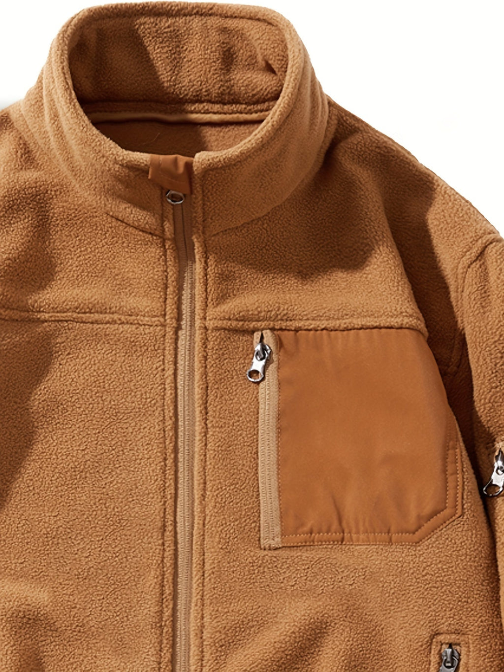 Women's Zip-Pocket Outdoor Jacket with Stand-Up Collar