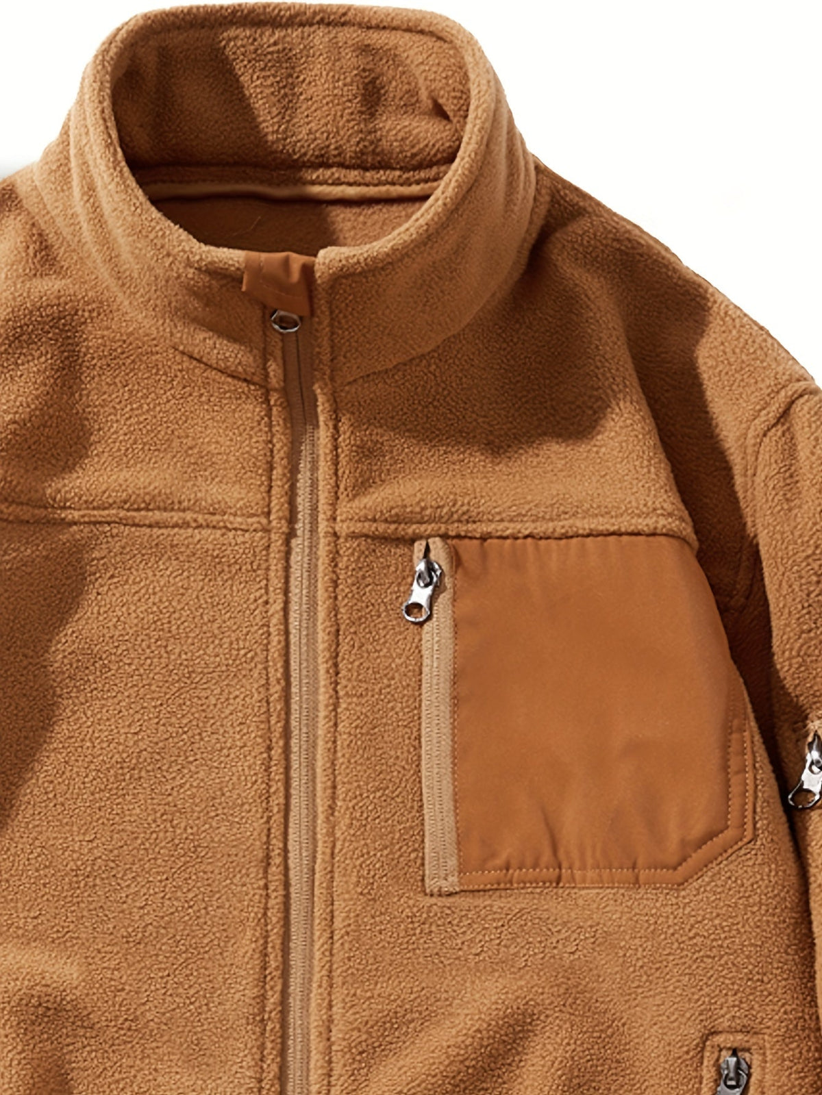 Women's Zip-Pocket Outdoor Jacket with Stand-Up Collar