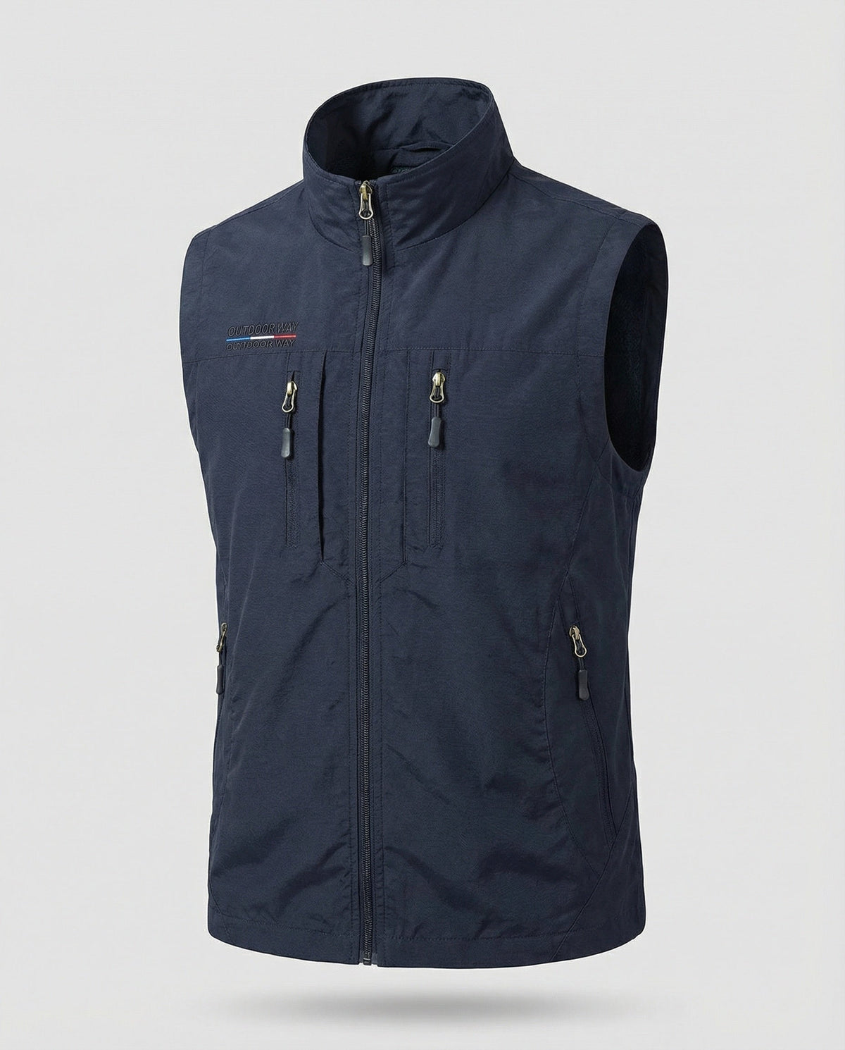 Men's Lightweight Utility Gilet Multi Pocket Zip Up Layer