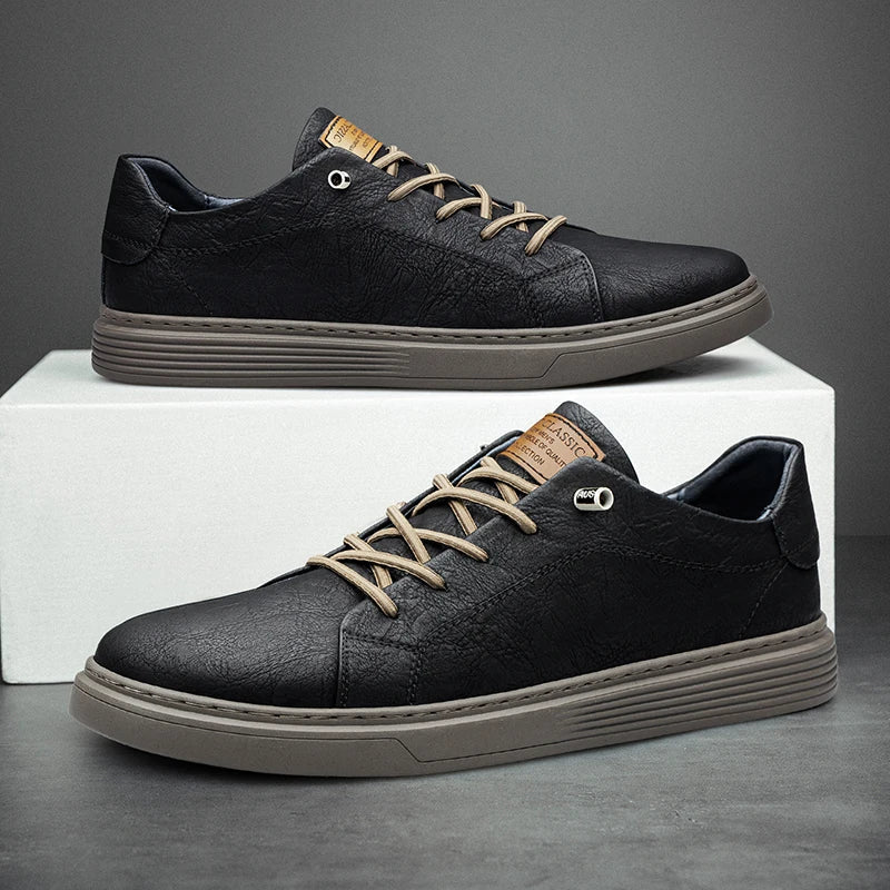 Men's Minimal Lace Up Casual Oxford Sneakers